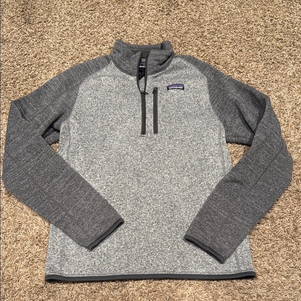 Patagonia Gray Quarter-Zip Better Sweater Pullover